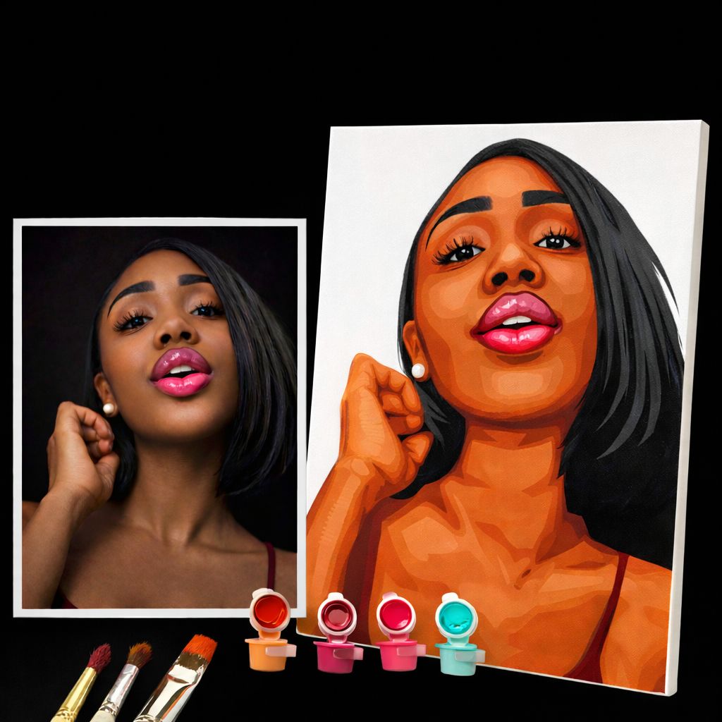 Portait personnalisé sur toile 40CMx50CM