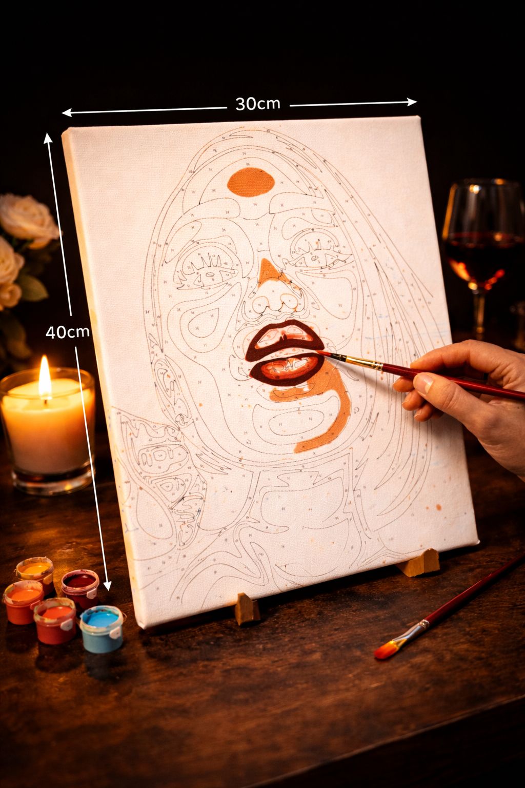 Portait personnalisé sur toile 40CMx50CM