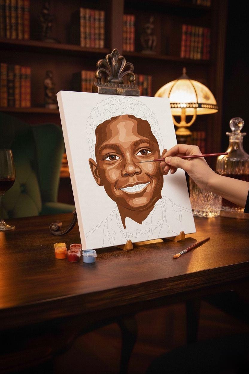 Portait personnalisé sur toile 40CMx50CM